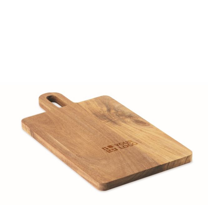 Tabla de madera de acacia con asa para cortar y servir en el día a día