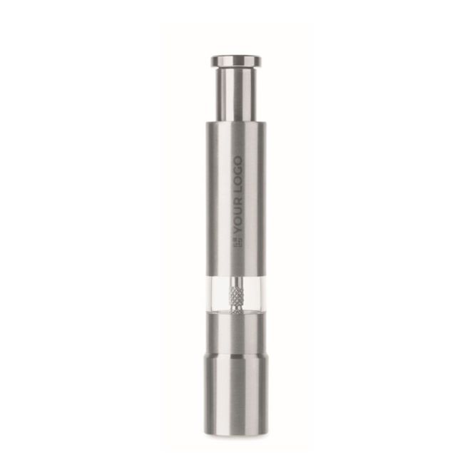 Molinillo manual de acero inox. y acrílico para sal o pimienta a presión