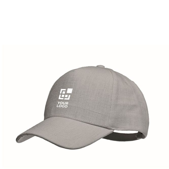 Gorra de béisbol de cáñamo personalizable de 5 paneles