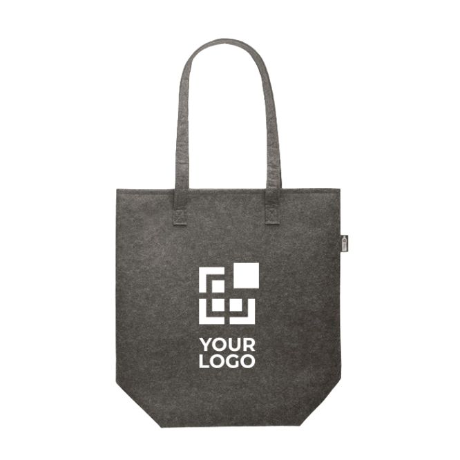 Bolsa promocional de fieltro RPET con asas largas
