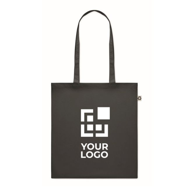 Bolsa de algodón reciclado en color con logotipo