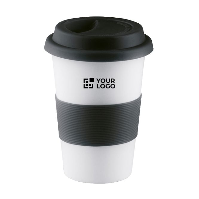 Taza personalizada de cerámica con tapa 400ml vista principal