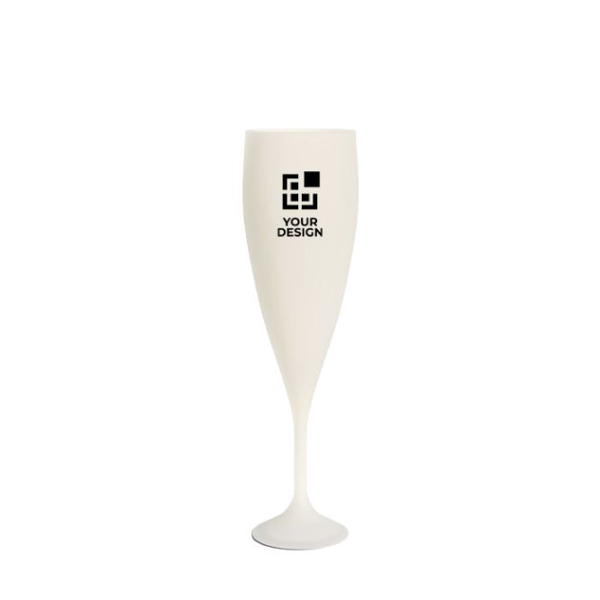 Copa de champán reutilizable biocompuesta hecha en Europa 140ml