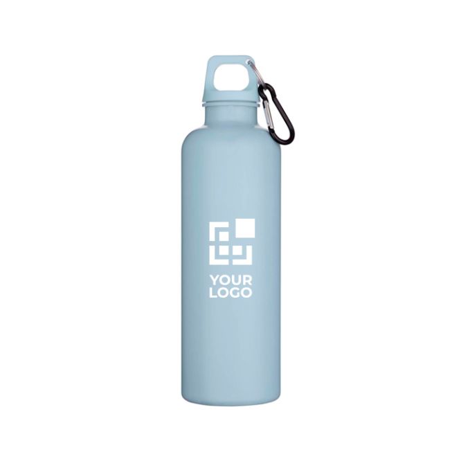 Botella de plástico reciclado resistente y ligera con mosquetón 750ml