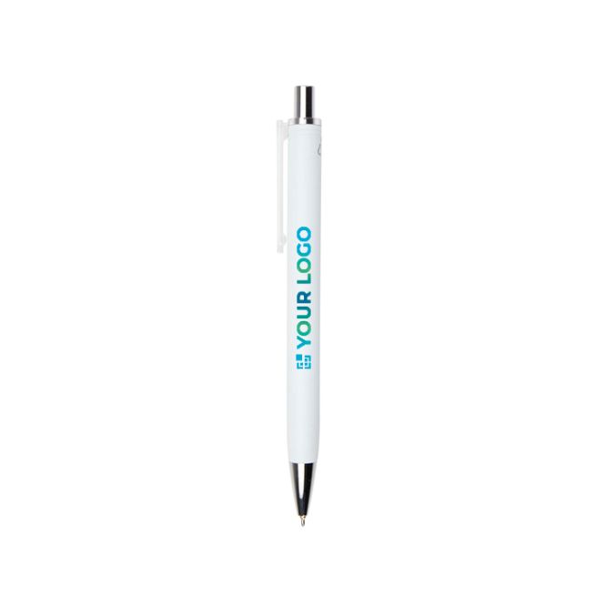 Bolígrafo de plástico reciclado con tinta semigel negra 0,7mm