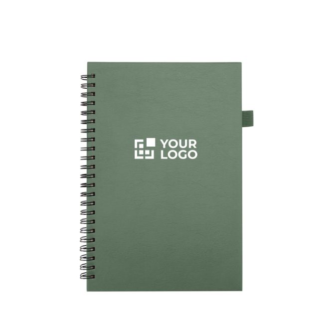 Cuaderno de tapa dura piel sintética espiral A5 hojas a rayas JournalBooks