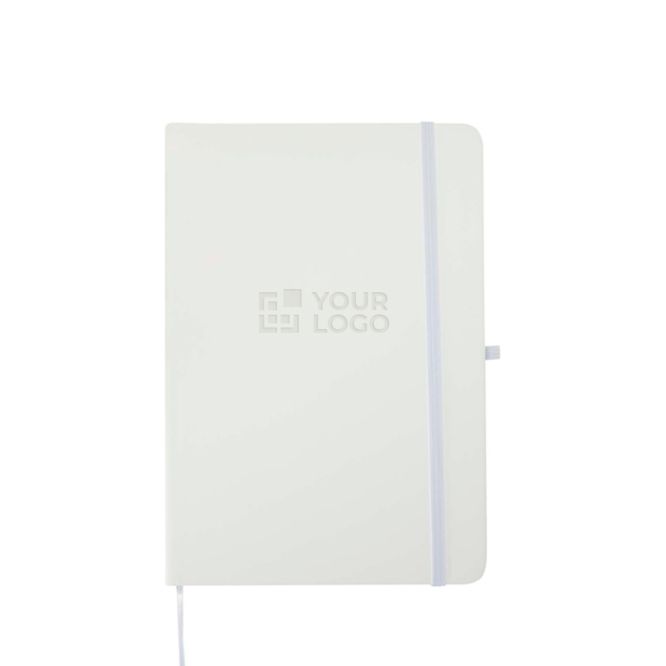 Cuaderno con tapa dura de piel sintética A5 hojas a rayas