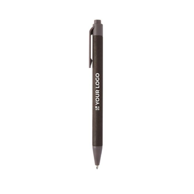 Bolígrafo de materiales y residuos ecológicos de tinta negra para eventos y ferias con tu logotipo de empresa