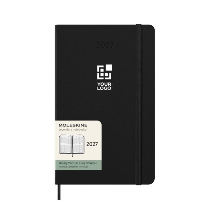 Agenda semanal vertical cierre elástico y bolsillo interior Moleskine