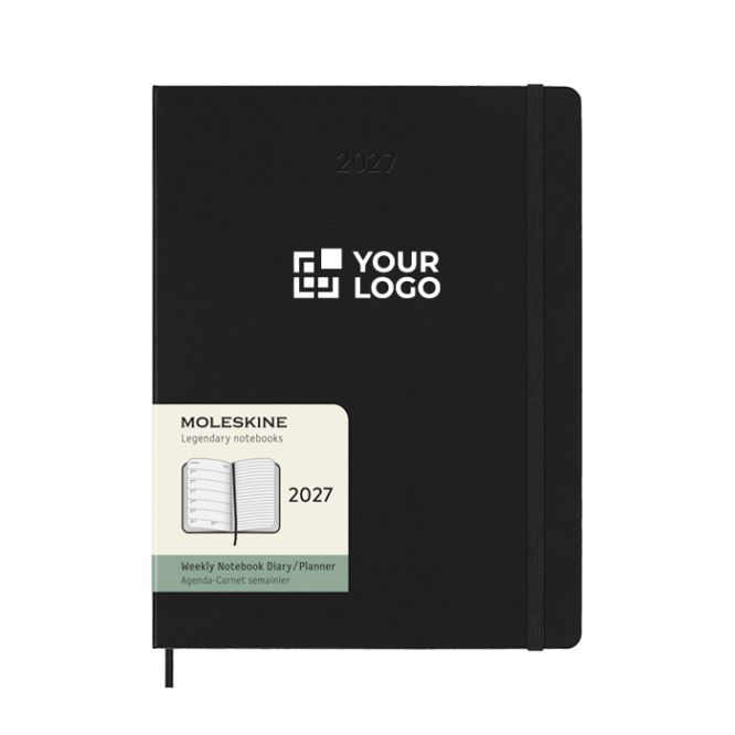 Agenda semanal grande con cierre elástico y tapa dura Moleskine