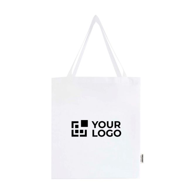 Bolsa tote de algodón orgánico con fuelles laterales 14L 180g/m2