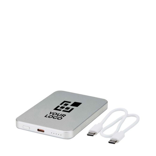 Power bank magnética compacta que carga sin cables 5.000 mAh