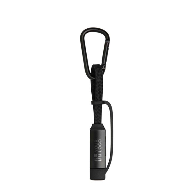 Cable de carga 3 en 1 con mosquetón y carga rápida de 65W