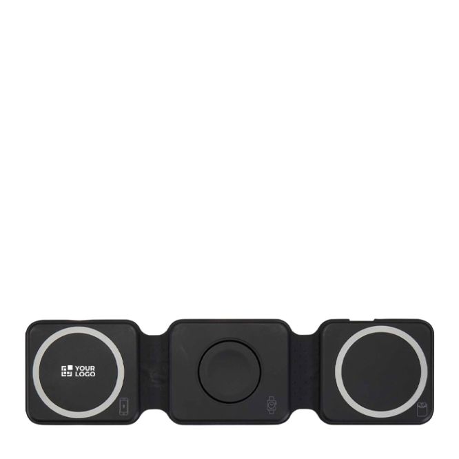 Cargador inalámbrico 3 en 1 plegable y magnético con potencia 15W
