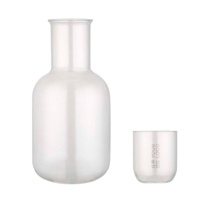 Jarra de jarra y taza de cristal con acabado mate perfecto para agua