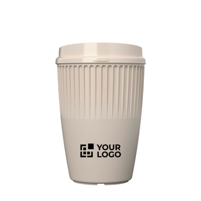Vaso reutilizable de plástico reciclado una pared 350ml