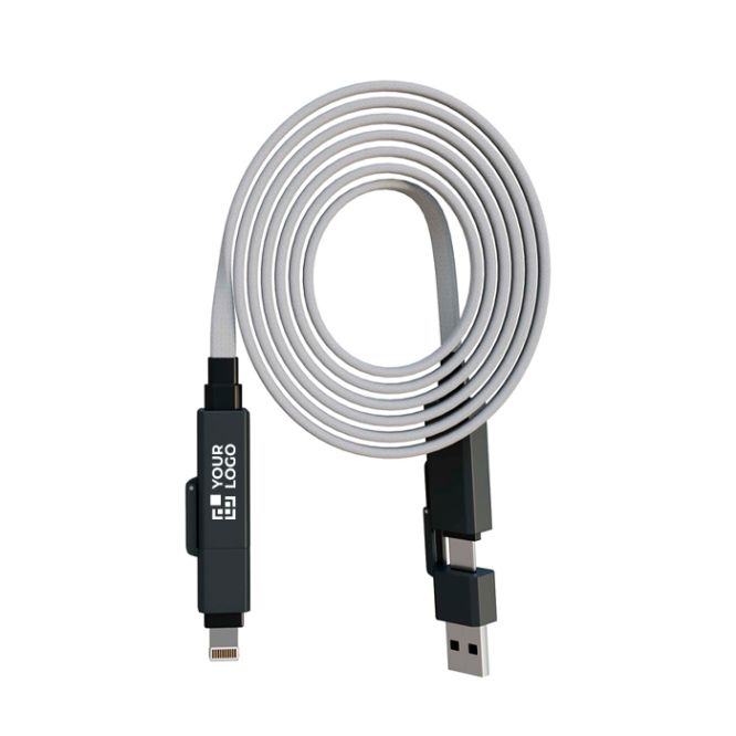 Cable de carga con recogida magnética con doble entrada 60W