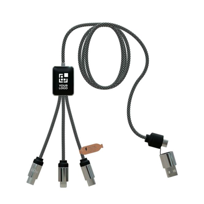 Cable de carga 3 en 1 con logotipos iluminados SCX.design