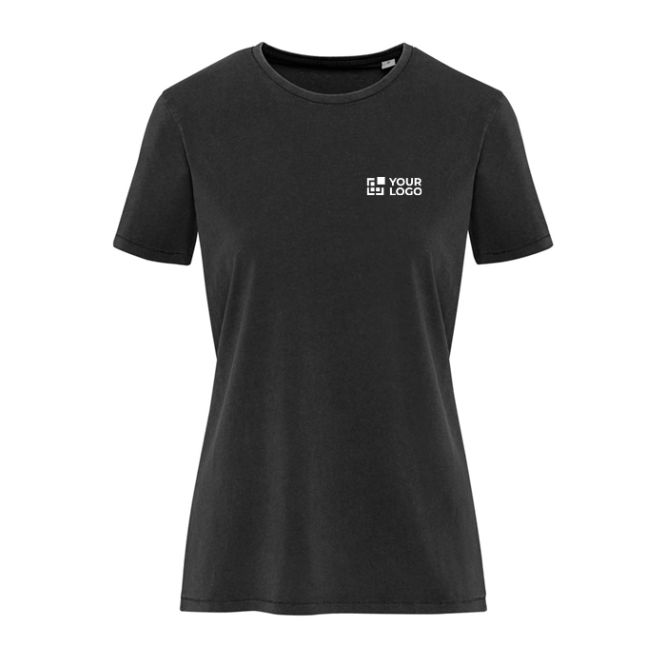 Camiseta mujer manga corta algodón hilado en anillos 160 g/m2 Elevate