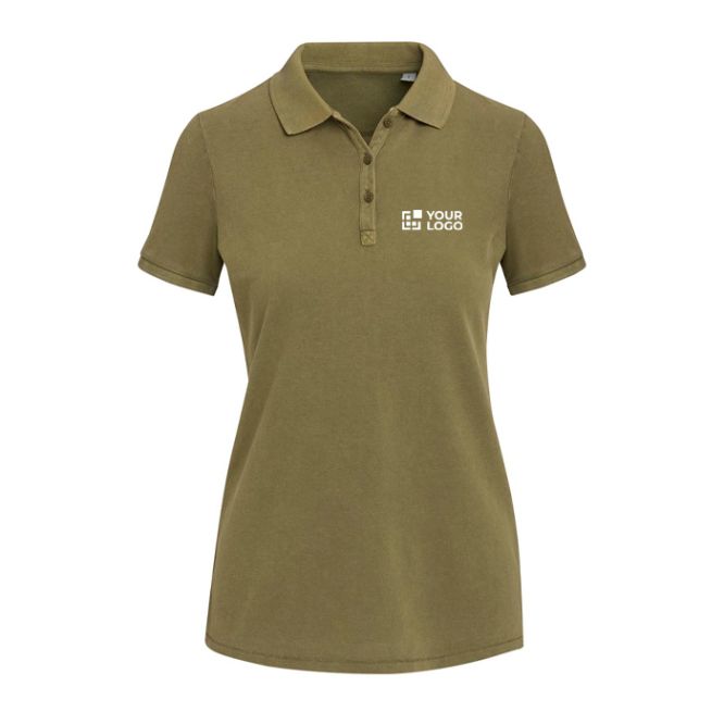 Polo mujer manga corta piqué prelavado y preencogido 200 g/m2 Elevate