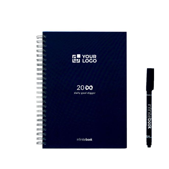 Libreta reutilizable tapa dura con escaneo InfiniteBook A5 tinta negra