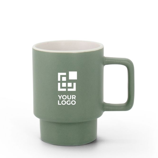 Taza de cerámica con acabado mate y caja de regalo kraft 330ml