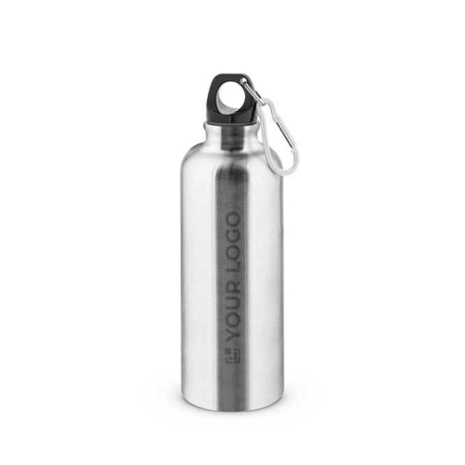 Botella de acero inoxidable pared simple con mosquetón 550ml