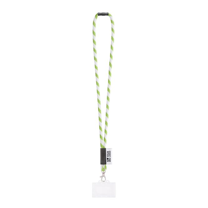 Lanyard tubular fabricado en Europa con mosquetón estándar