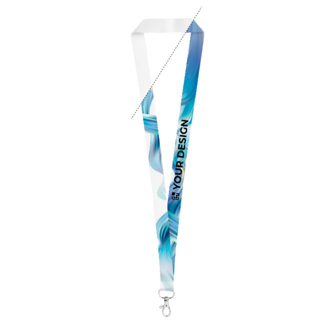 Lanyard de RPET fabricado en UE con mosquetón de gatillo