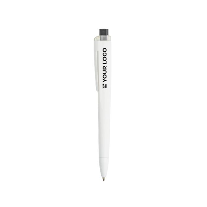 Bolígrafo de plástico con diseño plano y NFC integrado de tinta negra