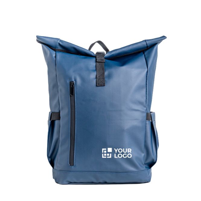 Mochila enrollable con revestimiento de PU y bolsillo portátil 15,6''