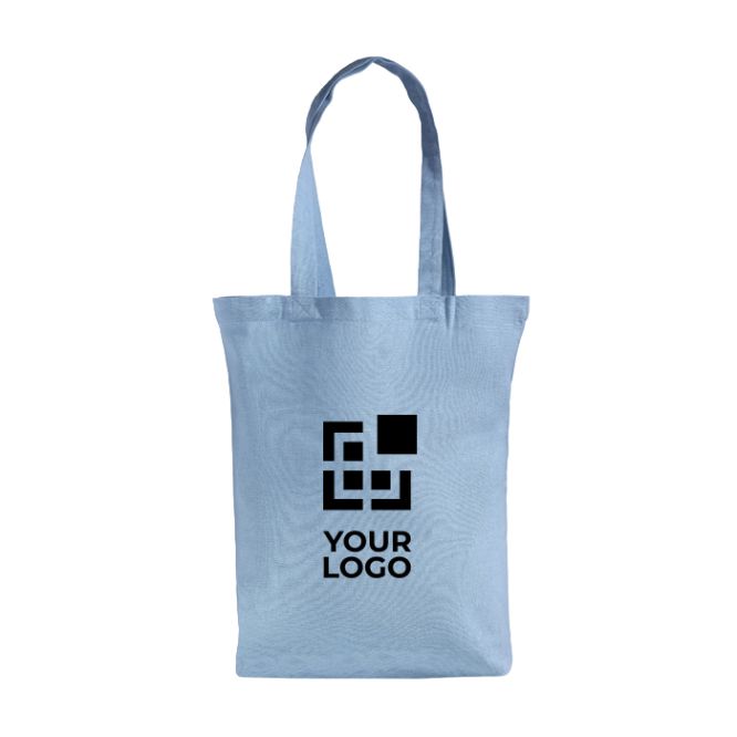 Bolsa de algodón reciclado y plástico reciclado con fuelle 140 g/m2