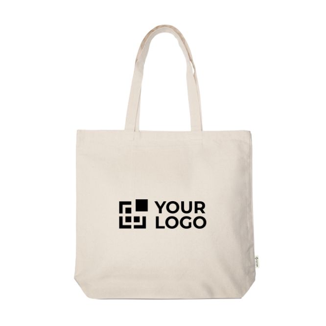 Bolsa de lona de algodón reciclado con bolsillo interior 310 g/m2