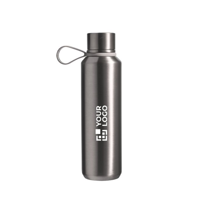 Botella de acero inoxidable con doble pared y acabado metalizado 600ml