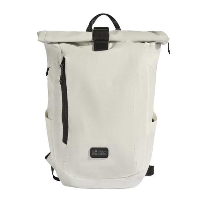 Mochila reflectante de plástico reciclado con cierre enrollable 15,6''