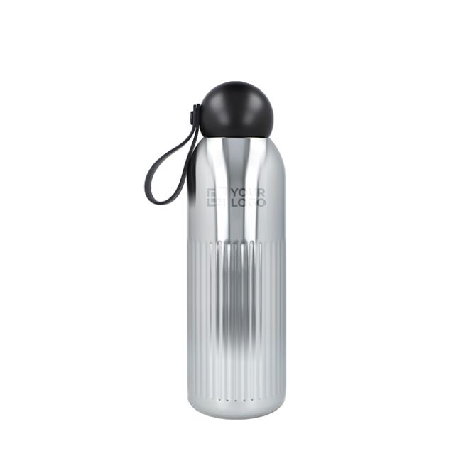 Botella antigoteo de acero reciclado de rayas verticales 500ml