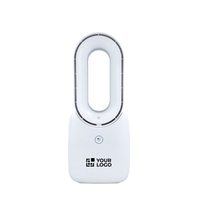 Ventilador portátil sin aspas con luz LED de 6 colores y 4 velocidades