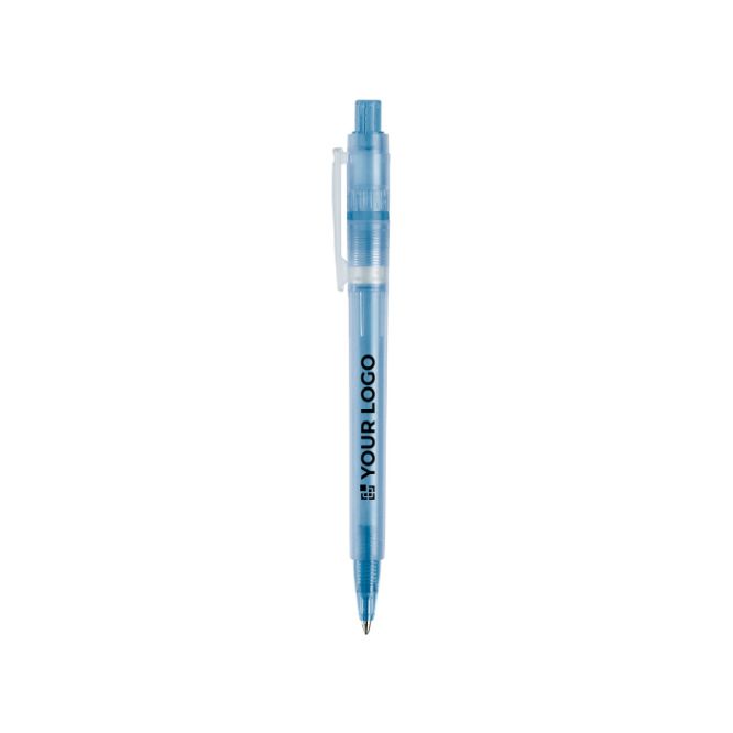 Bolígrafo de plástico mate hecho en UE con recambio Jumbo tinta azul