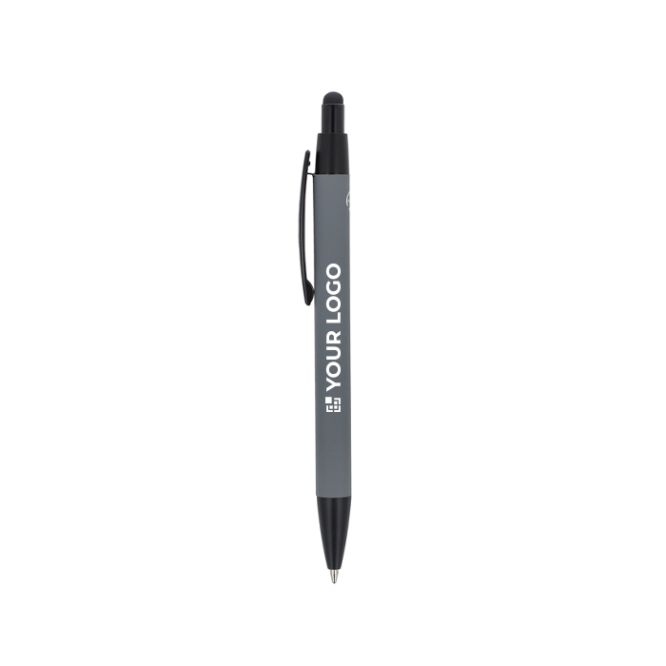 Bolígrafo de aluminio reciclado de tacto suave tinta azul