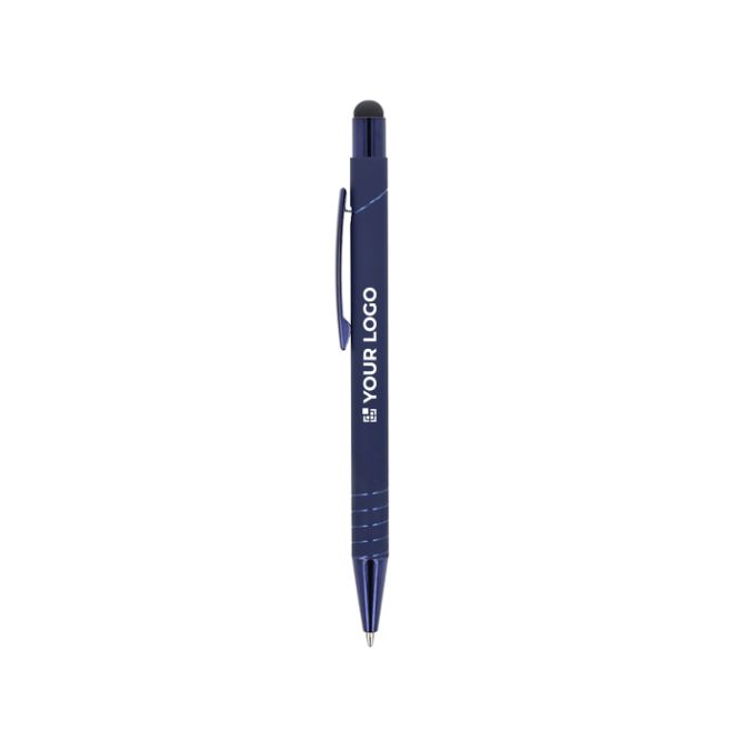 Bolígrafo con puntero óptico y clip metálico tinta azul