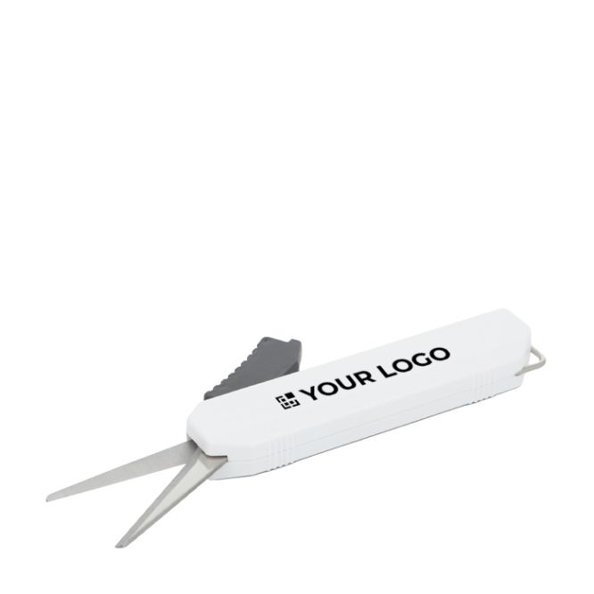 Tijeras plegables de acero y plástico para viaje con estuche protector