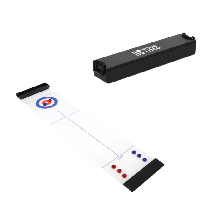 Juego compacto de curling de mesa portátil con caja de almacenaje