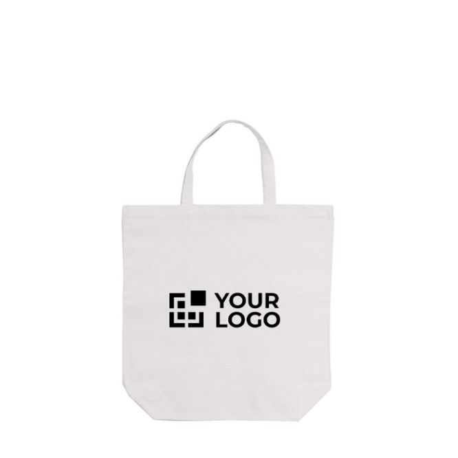 Bolsa de algodón promocional canvas de asas cortas a juego 250 g/m2
