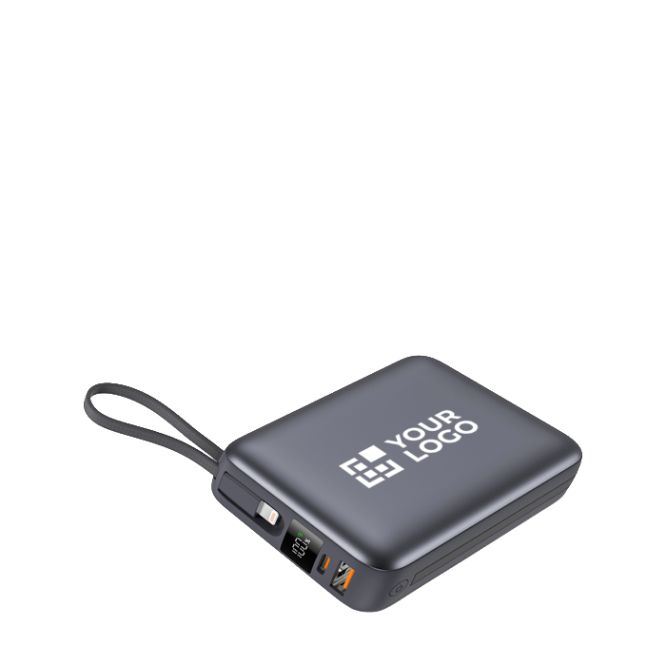 Power bank personalizable con pantalla LED y carga rápida 20.000mAh