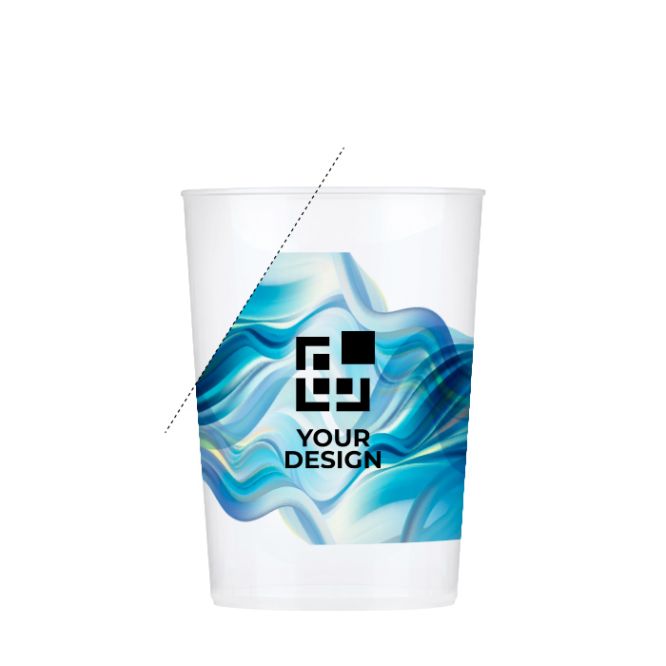 Vaso reutilizable de plástico de caña de azúcar hecho en Europa 250ml