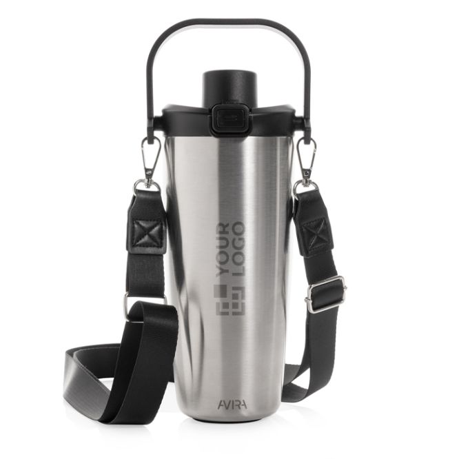 Botella térmica de acero inoxidable reciclado con cordón 600ml