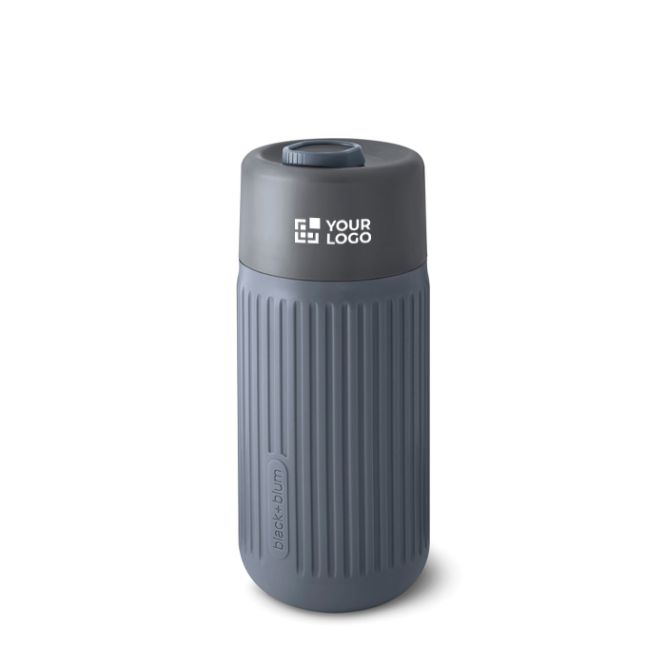Vaso de viaje térmico de vidrio con funda silicona Black & Blum 340ml