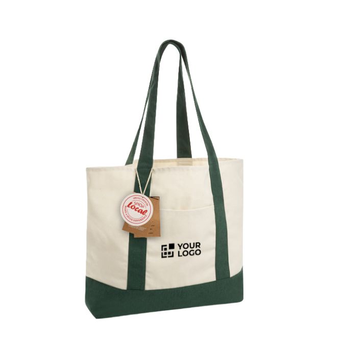 Bolsa tote de algodón reciclado con diseño mensaje 20L 350 g/m2