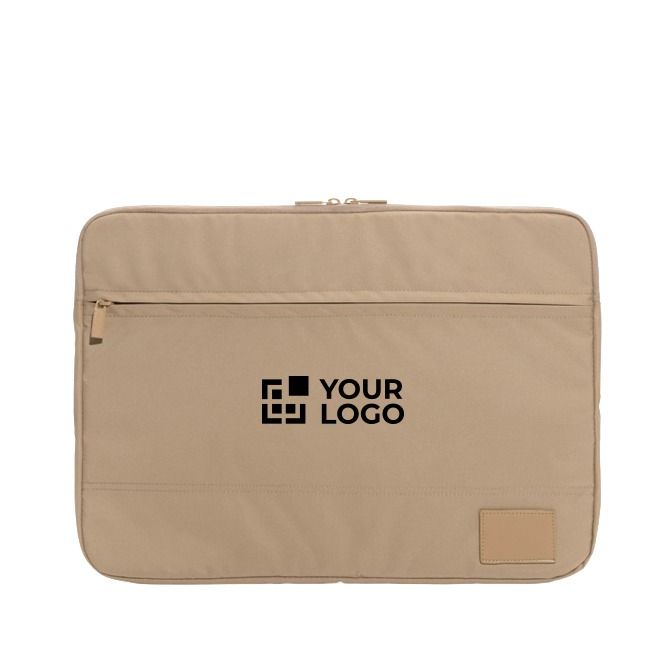 Funda para portátil poliéster reciclado 15,6'' con doble bolsillo y cremallera