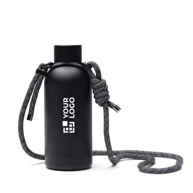 Botella térmica de acero inoxidable reciclado con cuerda 400ml